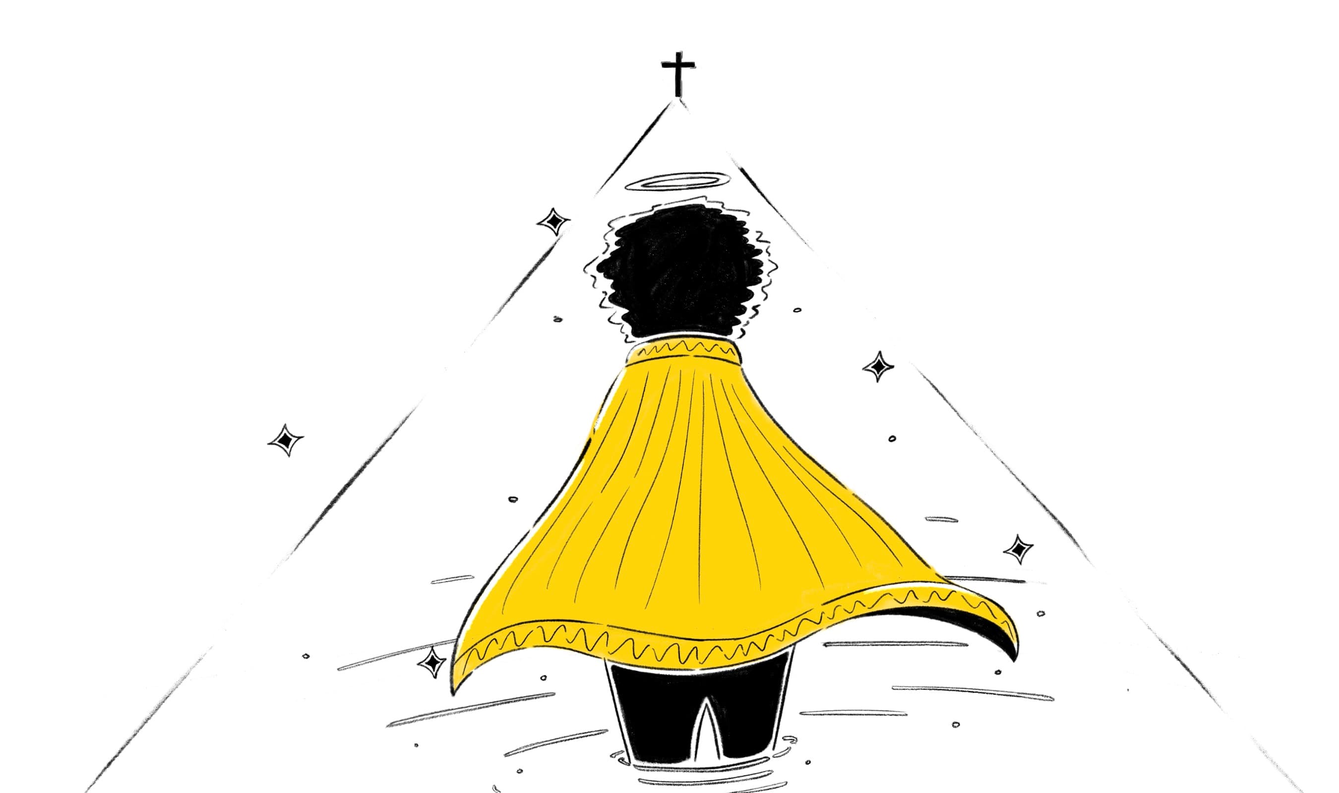 picture of a believer walking