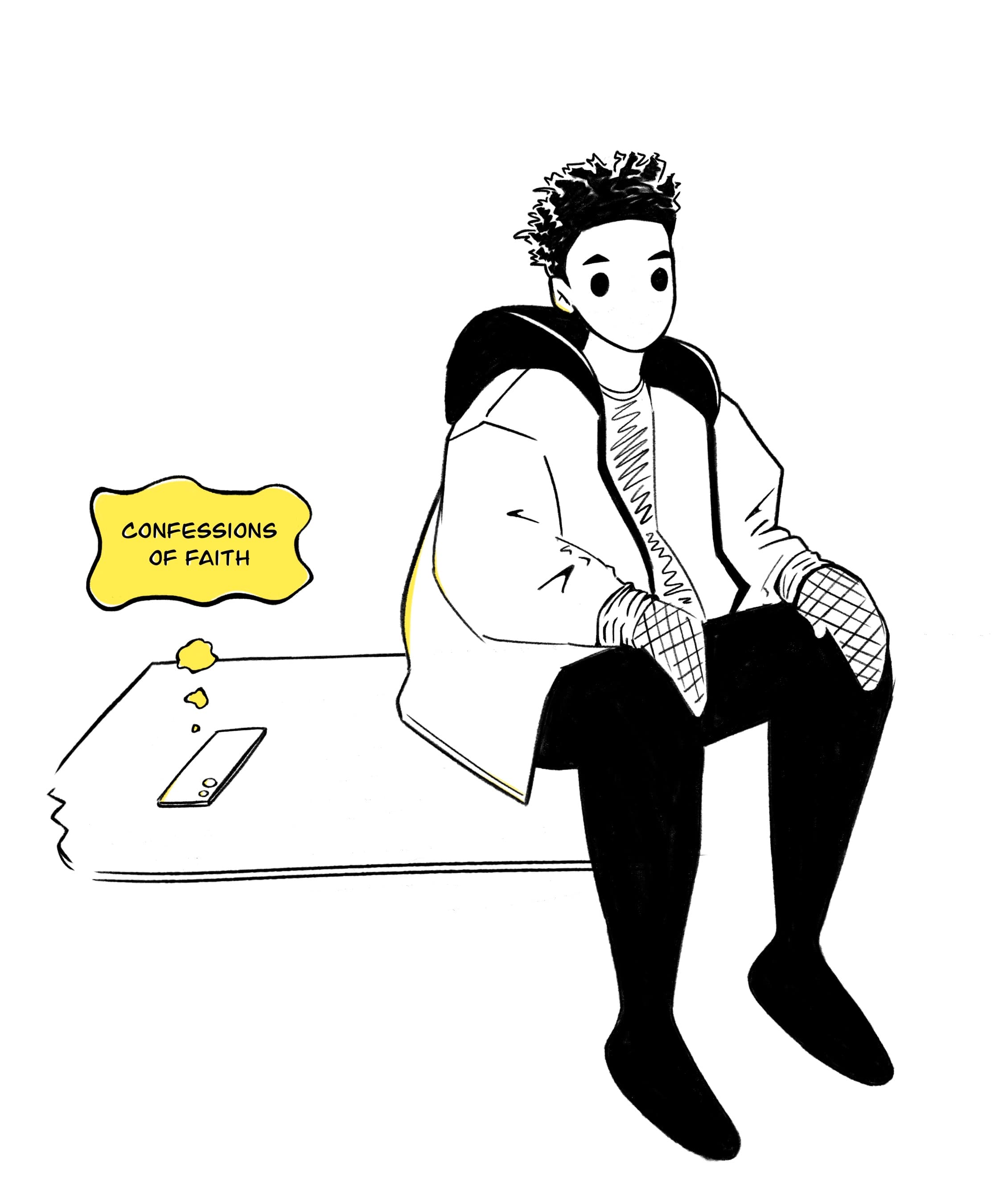 picture of guy with confessions