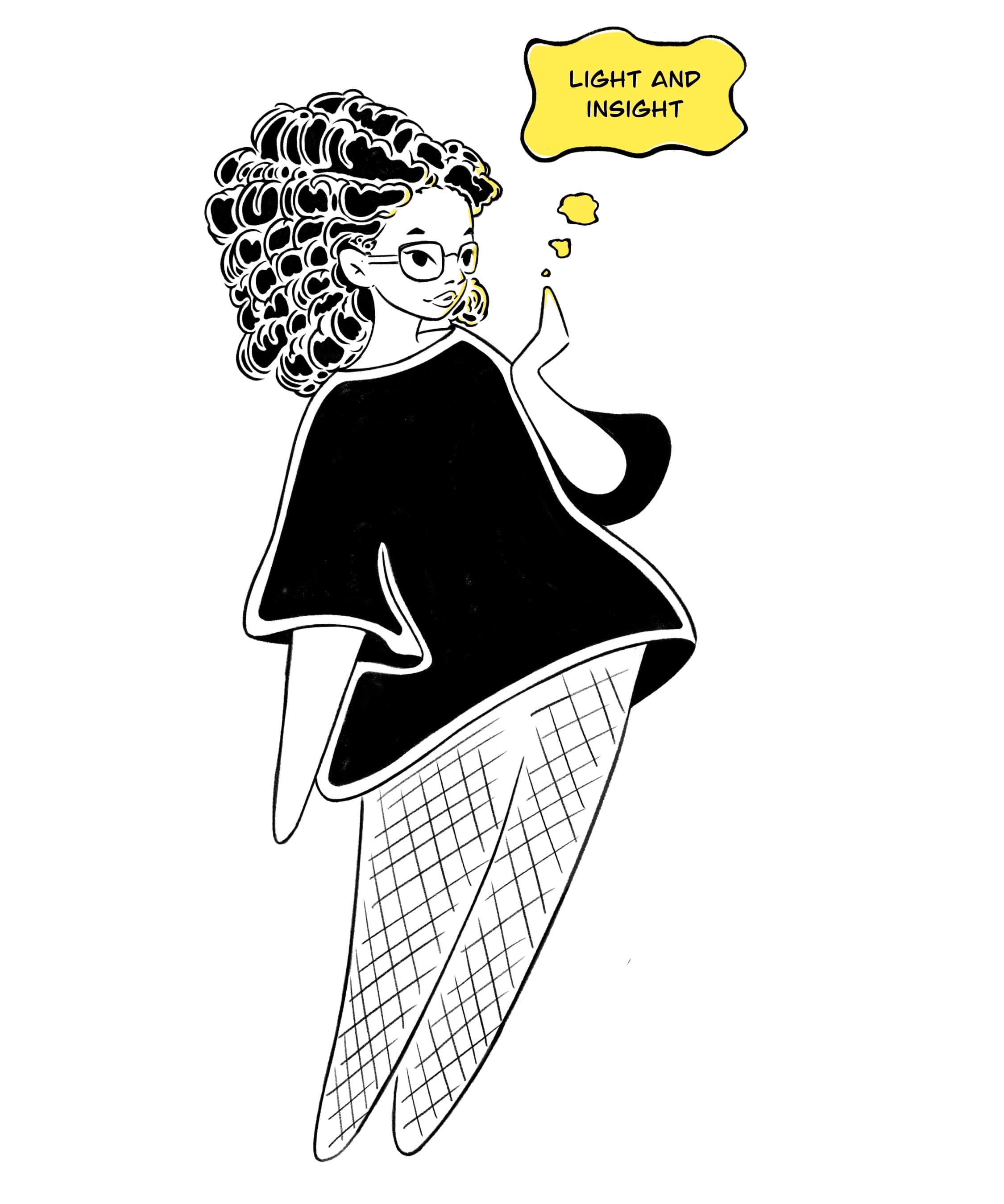 picture of lady inspired by light